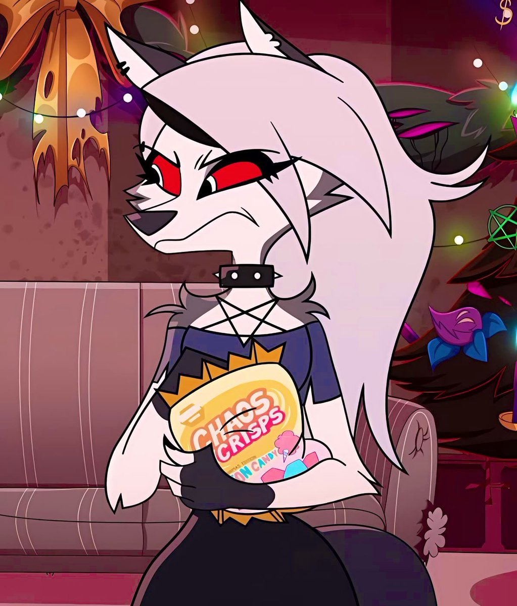 *Trying to enjoy her chips but an annoying ass client is bugging her*