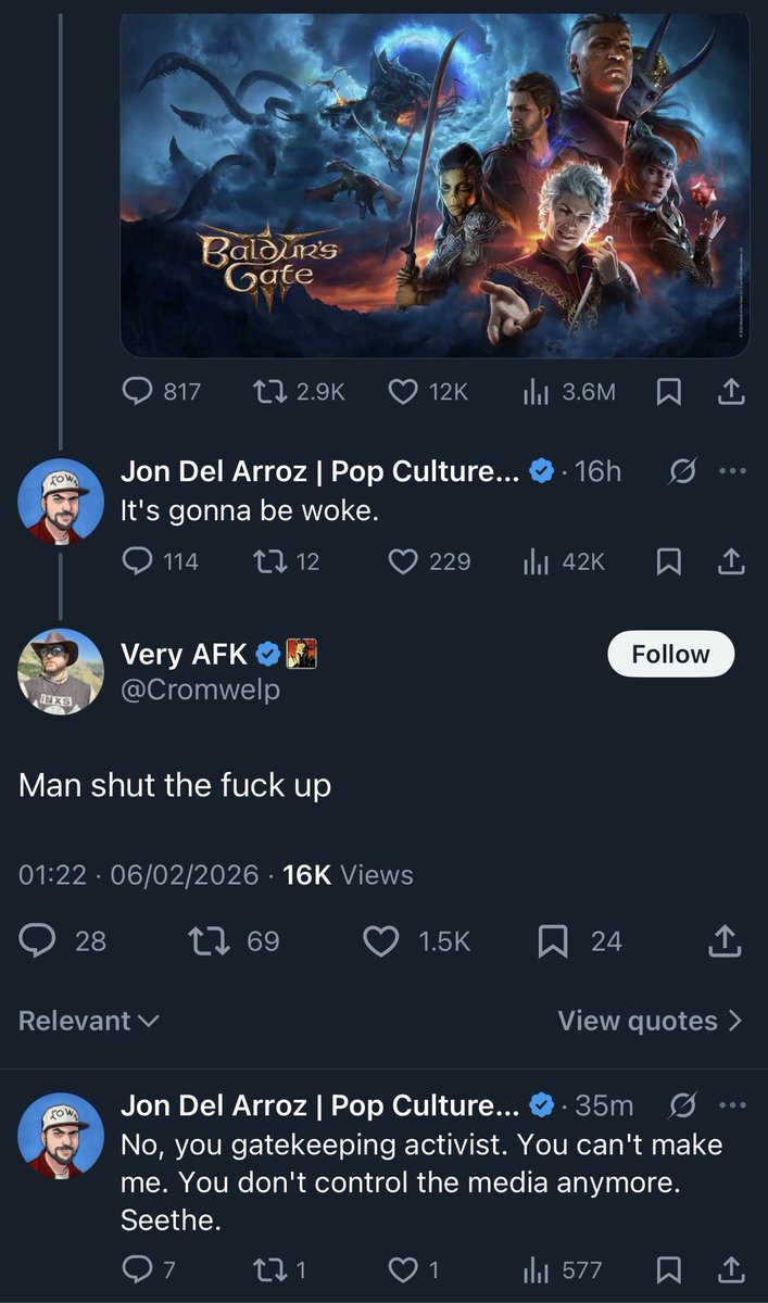 unifadewalker's tweet image. Can we normalise game devs telling these wife beating, anti-woke idiots to STFU?! We need more of this energy 😂