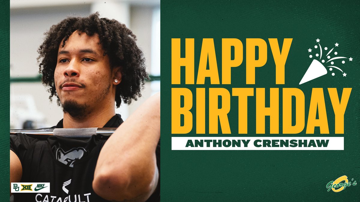 BUFootball's tweet photo. Happy Birthday, @atxcrenshaw!

#SicEm https://t.co/P5cwenngYD
