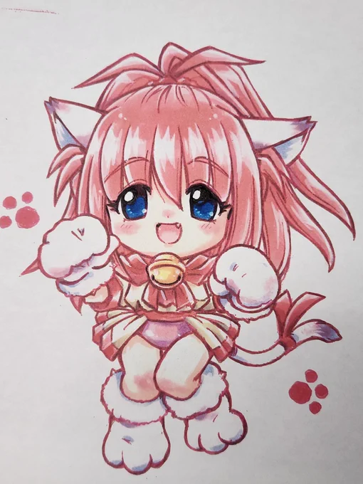 メロディさん 目のハイライト小さい方が似る説 ちょっと塗りつぶしてみたよ あまり似てないコトは、変わらないけど...