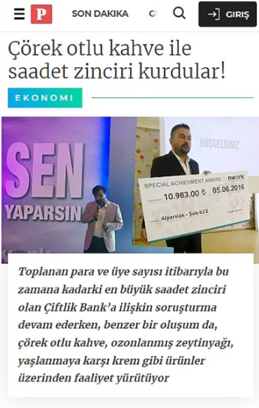 Kripto dolandırıcılığı ayyuka çıkmış olan Fatih Eke nin daha önce NWORK markasıyla binlerce Özbek'i dolandırdığı şimdi aynı yöntemle Alyalina markasıyla ponzi dolandırıcılığı yaptığı iddia ediliyor <a href="/YavuzEnginSavci/">Yavuz Engin</a> <a href="/tc_cimer/">Cimer</a> <a href="/showanahaber/">Show Ana Haber</a>  Murat Övüç #SesimiziDuyanVarMı <a href="/grok/">Grok</a>