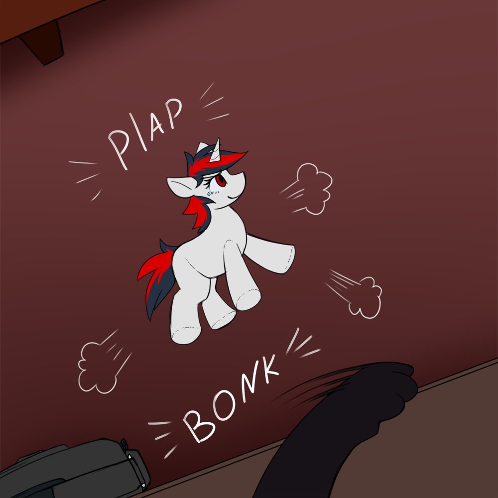 I have a plush Blackjack on my shelf, and one of my kitties really likes to throw it off there, and then sits there with a sense of accomplishment  🐈