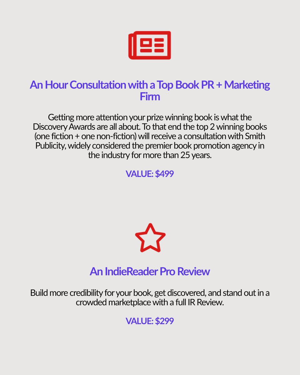 IndieReader's tweet image. ONE WEEK LEFT TO ENTER THE INDIE READER DISCOVERY AWARDS!

We would love to see your work in the mix this year.

Enter your book before February 11th HERE: loom.ly/x3ZO0UA

#IndieReader #IRDiscoveryAwards #IndieAuthors #IndieBooks