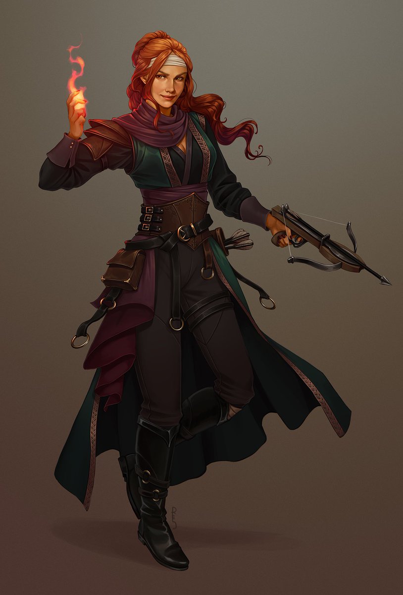 Tallinier's tweet photo. A thief character art commission, her name is Cyrine! https://t.co/hZzbjMoCat