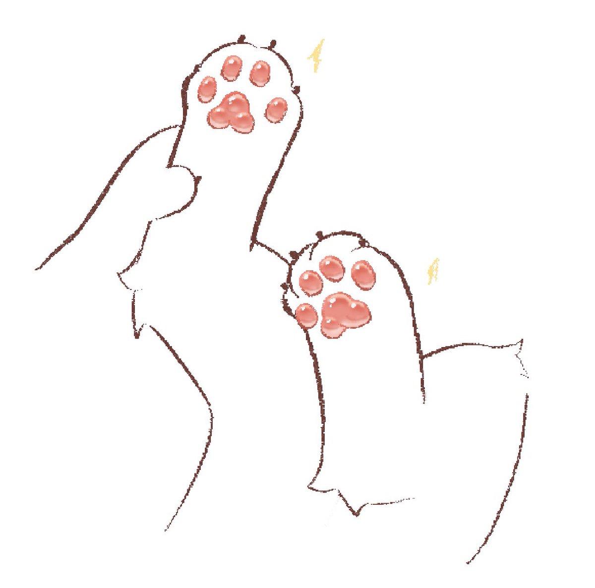I colored the paws