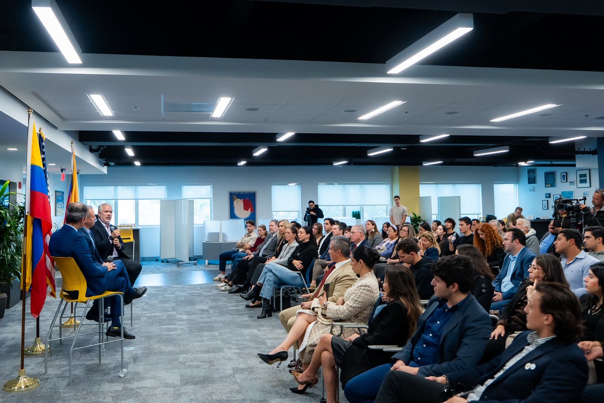 We were honored to welcome Iván Duque (<a href="/IvanDuque/">Iván Duque 🇨🇴</a>), former President of Colombia, and Juan Guaidó (<a href="/jguaido/">Juan Guaidó</a>), former Interim President of Venezuela, to discuss the opportunities that a democratic transition in Venezuela could unlock for the region.

#Venezuela #Democracy