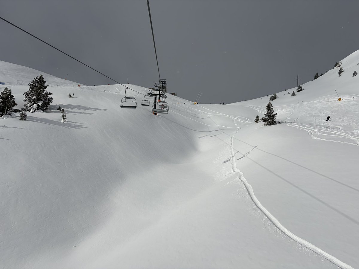 Buenas tardes desde, ¿Hokkaido ? 
Noo, CERLER, espectacular aspecto de la estación y del pirineo central. Es un gran pastel de nieve ❄️ por encima de 1500 metros. 
ESPECTACULAR 🤩