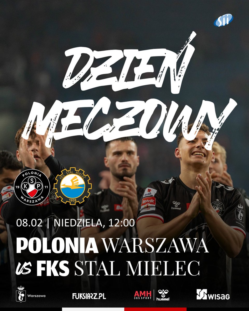 Polonia1911's tweet photo. ⚫️⚪️| DZIEŃ MECZOWY | 🔴⚫️
Wracamy do gry! ✊
⚽ Polonia Warszawa 🆚 @FksStalMielec
📍 ul. Konwiktorska 6, Warszawa
🕠 12:00
🏆 20. kolejka Betclic 1 Liga
📲 #POLSTA
🎟 BILETY: https://t.co/0C83WLQVCH
📺 TRANSMISJA: https://t.co/1nJUC24wTB
Partnerem Polonii Warszawa jest 𝐖𝐈𝐒𝐀𝐆 𝐏𝐨𝐥𝐬𝐤𝐚 👉 https://t.co/6xJ9WAy1LY