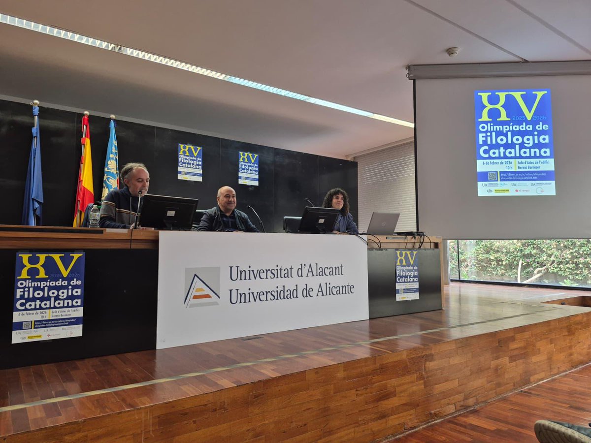Catalana_UA's tweet photo. Hui ha tingut lloc la XV Olimpíada de Filologia Catalana. Des del Departament volem donar l’enhorabona a tots els participants i, especialment, a les premiades 🥇Carmen Quesada, 🥈Gema Quesada i🥉Marta Ortuño. https://t.co/mYTXnJ042A