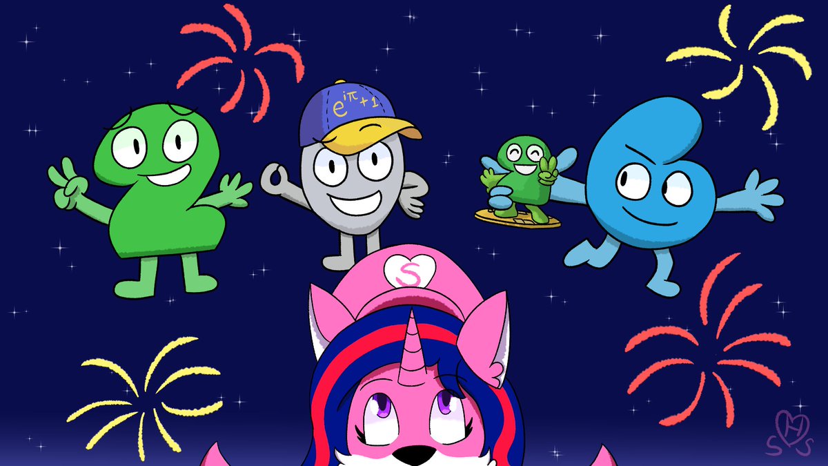 Hey everyone! I just wanted to say thank you to everyone who came to the premiere for the 2026 update video. This year is gonna be big with a lot of new and returning projects and I'm excited for what's in store. Here's the thumbnail art I did with the algebraliens from BFDI.