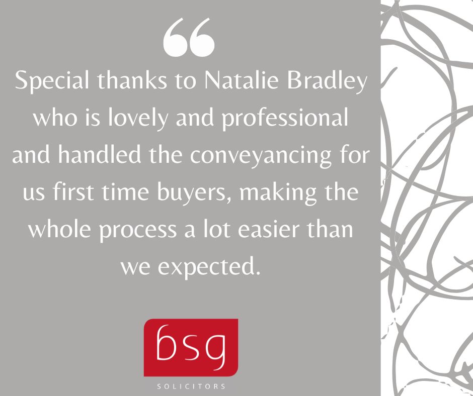 bsglaw's tweet photo. Another great review for Natalie in our Residential Property Team. 

For a no obligation conveyancing quote please visit ⬇️⬇️⬇️
https://t.co/Bm7dQq8AM9 https://t.co/m2ZElVPCQM