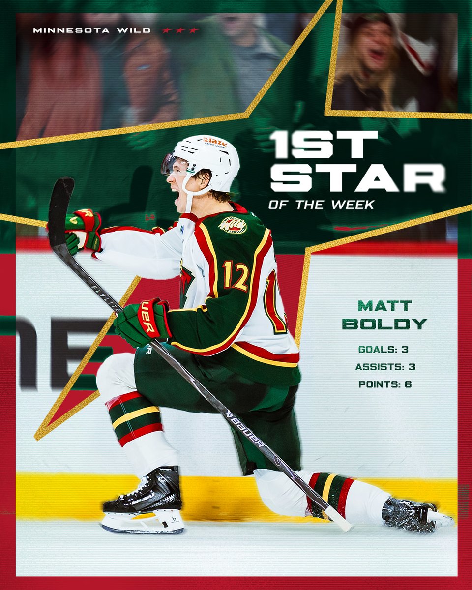 the 𝗯𝗼𝗹𝗱est star

congrats on <a href="/NHL/">NHL</a> 1st star of the week, Matt ⭐