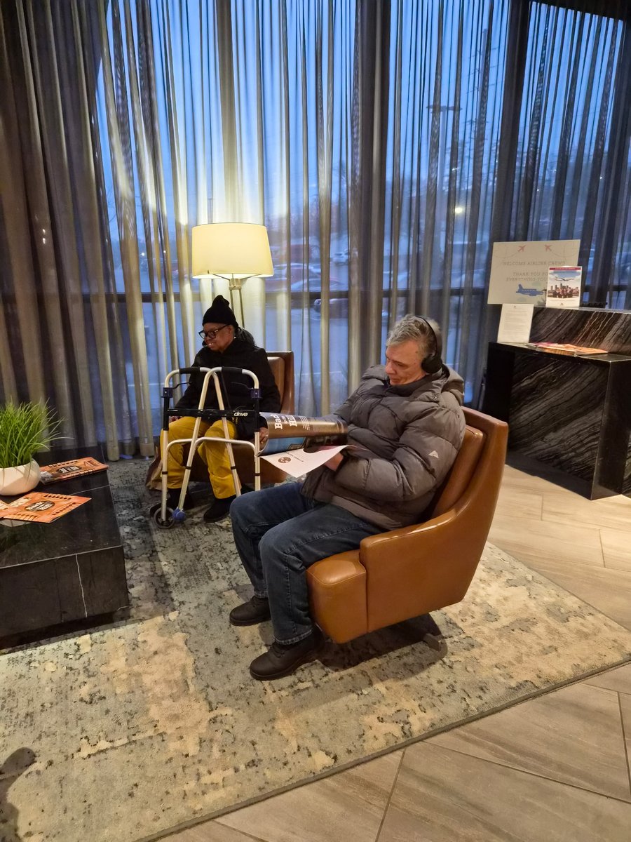 It was the best of times, it was the worst of times ❄️ After the ice storm, Evelyn, Jimmy, Page, and Companion Pamela made the best of an unexpected hotel stay. Grateful for heat, electricity, and hot meals, and thanks to dedicated staff, everyone is now safely back home.