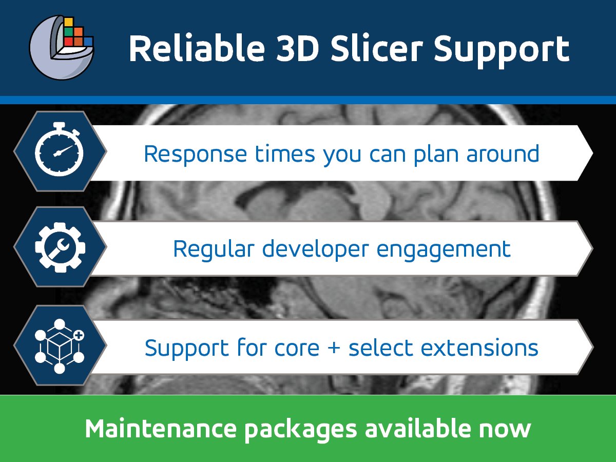 Kitware's tweet image. Ensure reliable 3D Slicer operations with defined support timelines and expert engagement from Kitware.

Explore your options:
ow.ly/wuoL50Y9Tlr

 #3DSlicer #OpenSourceSoftware #SoftwareDevelopment #Maintenance