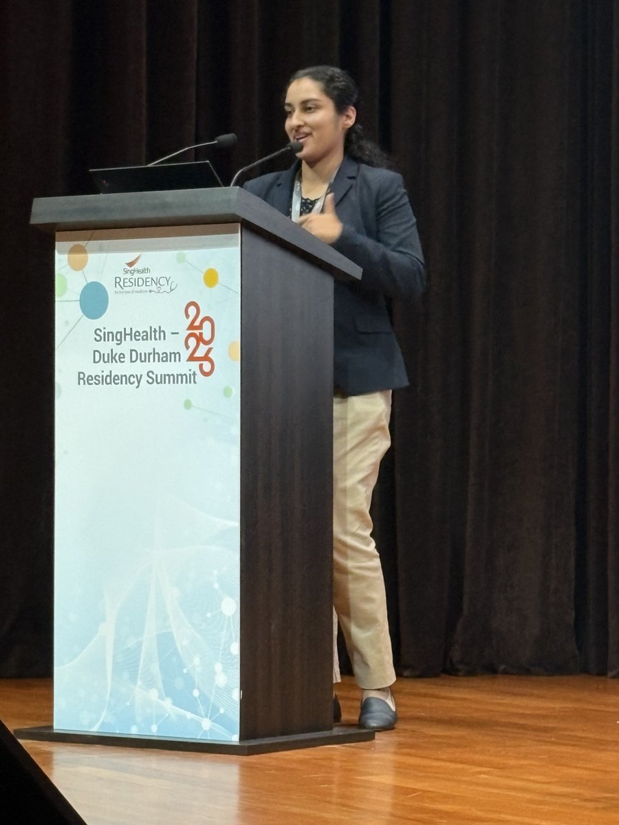 DukeKidney's tweet photo. Great representation by #NephFellow Dr Komal Safdar at the SingHealth Duke Durham Residency Summit in Singapore https://t.co/wL6nayd0nJ