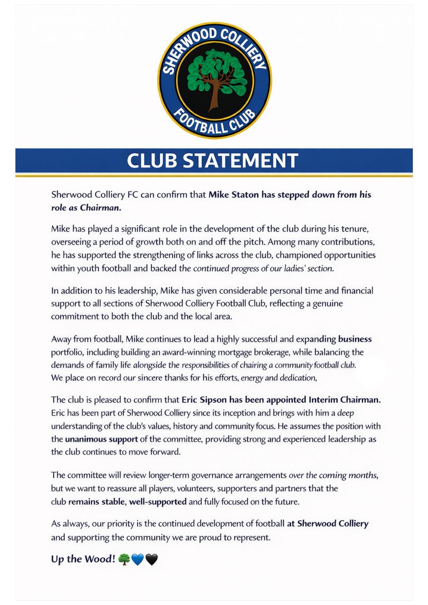 Sherwood Colliery FC tweet media
