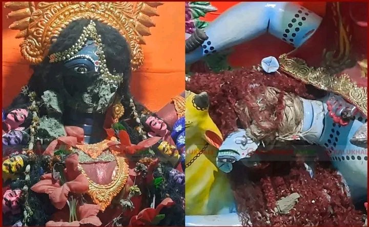 sagor_dn556's tweet photo. Heartbreaking attack on Shri Shri Mahashmashan Kali Temple in Rajbari’s Hatbongram.
Sacred Kali Maa idol brutally vandalized overnight, face & hands smashed with rods. When will this end? #BangladeshHindus #TempleAttack #JusticeForHindus https://t.co/TouZ5vaaqx