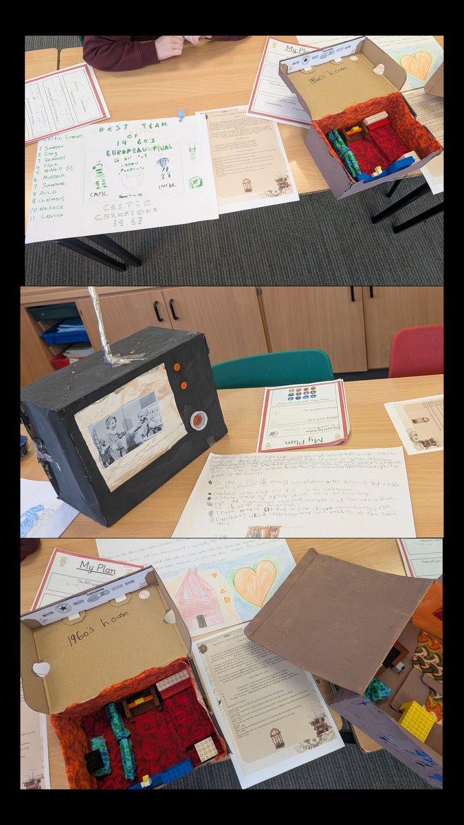 MrsFelgateP4_3's tweet photo. A massive thank you to our wonderful families for attending our Learning Showcase. Our P4/3s loved exploring life in the 1960s and created homes, cafés, TVs, record players, fashion, phones, PowerPoints and cars. So proud of their creativity!  🌟📺🎶👗🚗 https://t.co/rBITd23P6I
