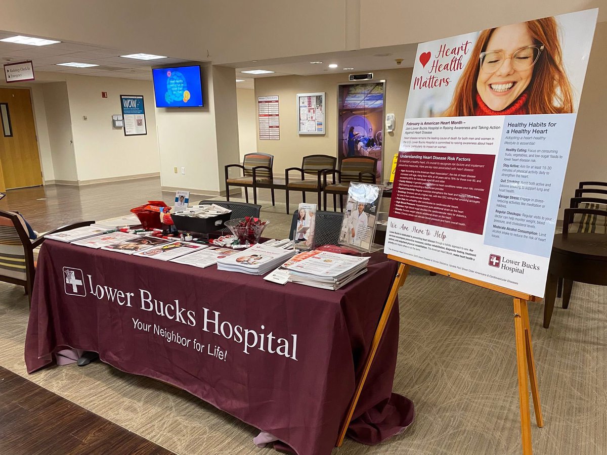 This Heart Month Lower Bucks Hospital and the AHA support Go Red for Women, raising awareness, education, prevention of cardiovascular disease—the leading cause of death.

Feb 18 $59 CAC scans; free PAD screenings—registration required online: lowerbuckshosp.com/the-heart-smar… ❤️