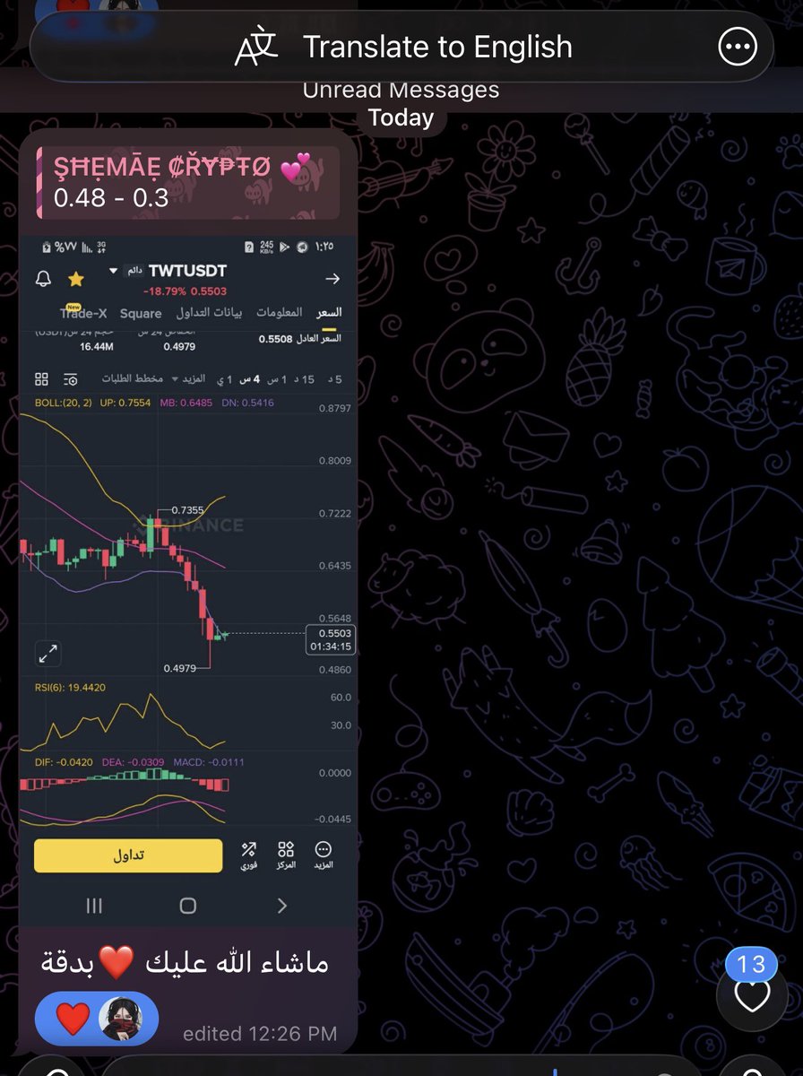 Tren_Nd's tweet image. كنا بنتناقش علي عمله $TWT سلبيه من التهكير لي صار للعمله و اخبار السلبيه للسوق 

تم دخول اول لها من سعر الحالي 0.58 - 0.49 - 0.38