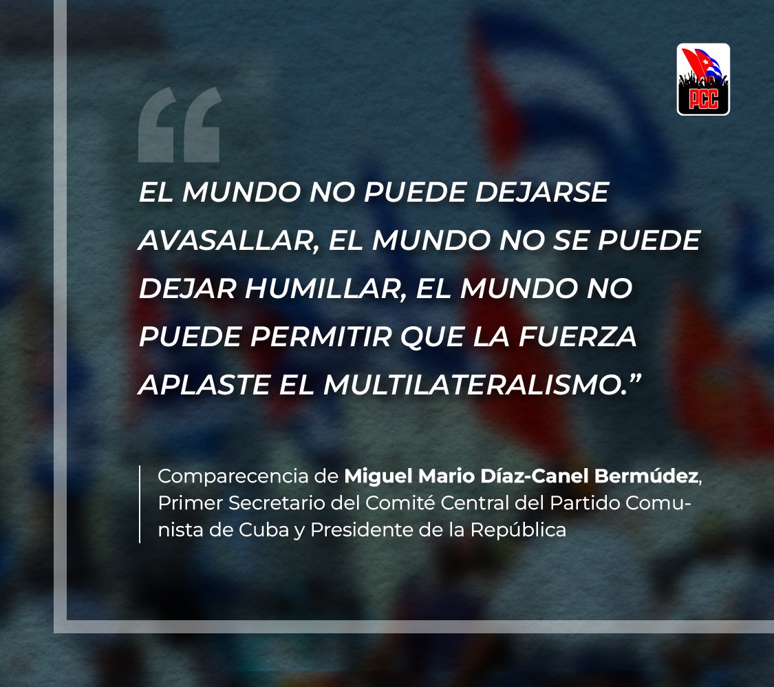 "Estamos enfrentando todos en el mundo, sin excepciones, una guerra que es política, que es ideológica, una guerra que tiene también un componente cultural y una guerra que tiene un componente comunicacional, un componente mediático".

<a href="/DiazCanelB/">Miguel Díaz-Canel Bermúdez</a>