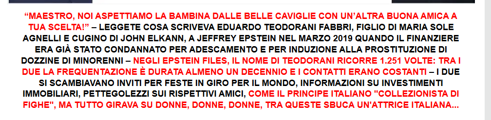 Moonlightshad1's tweet photo. Il sistema di valori condiviso da Italia e stati uniti.
#EpsteinFiles https://t.co/jW6RNNEXFV