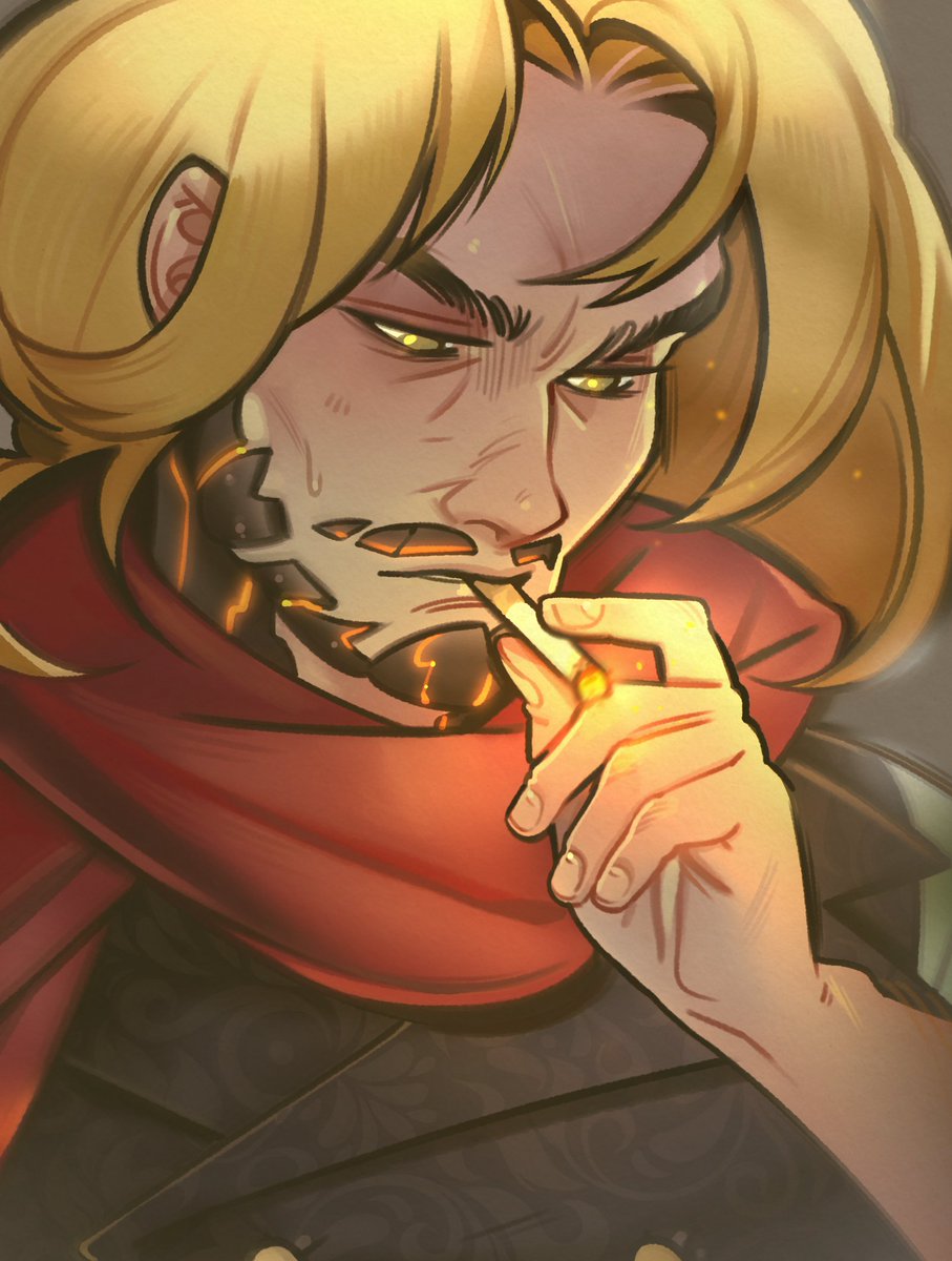 "Anyone got a light? ...Oh, right. Nevermind."

I just received a wonderful piece of art from our friend <a href="/Pluvio_VT/">Pluvi</a>! A complete surprise to me but it's absolutely wicked!