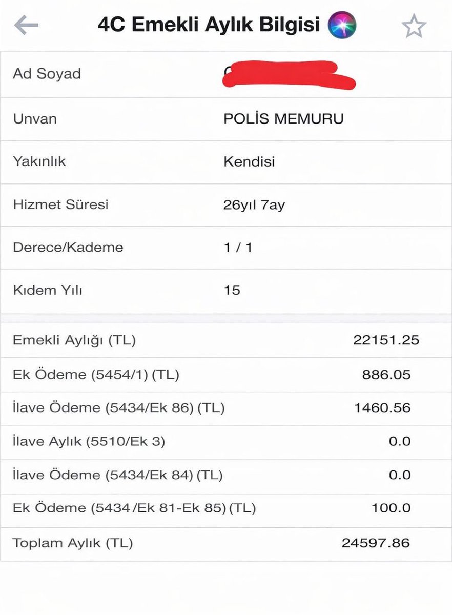 2008 yılından sonra memuriyet hayatına başlayan bir polis memuruna bağlanan emekli maaşı; 24.500₺

2008 sonrası göreve başlayan, 
Vali, Kaymakam, Öğretmen, Hemşire vs. sizlerde bu emekli maaşını alacaksınız.

Taşerondan kadroya geçen işçiler ise 50.000 ₺ emekli maaşı alacaklar.