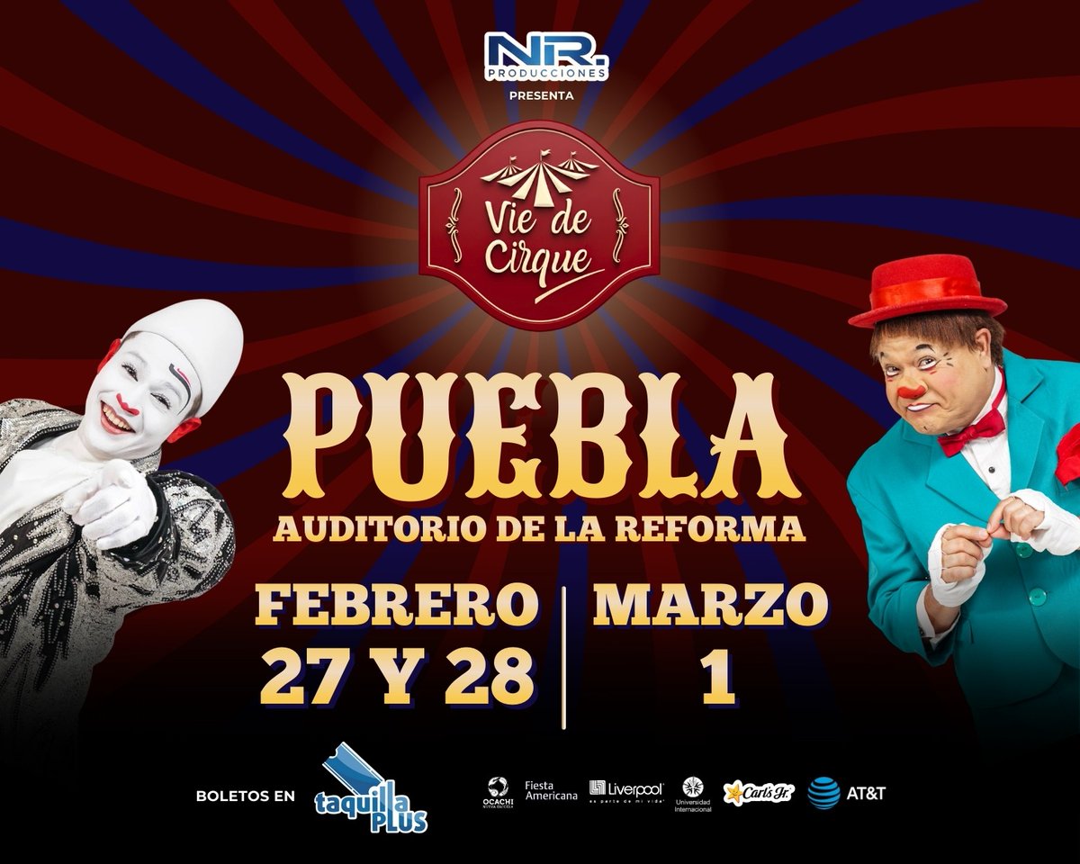 🎪🌟 Vie de Cirque te invita a vivir la magia del circo.
Una experiencia llena de arte y emoción. ✨🤹‍♀️

📅 27 y 28 de febrero | 1 de marzo
🎟️ Taquilla Plus

#VieDeCirque #Espectaculo #ShowEnVivo