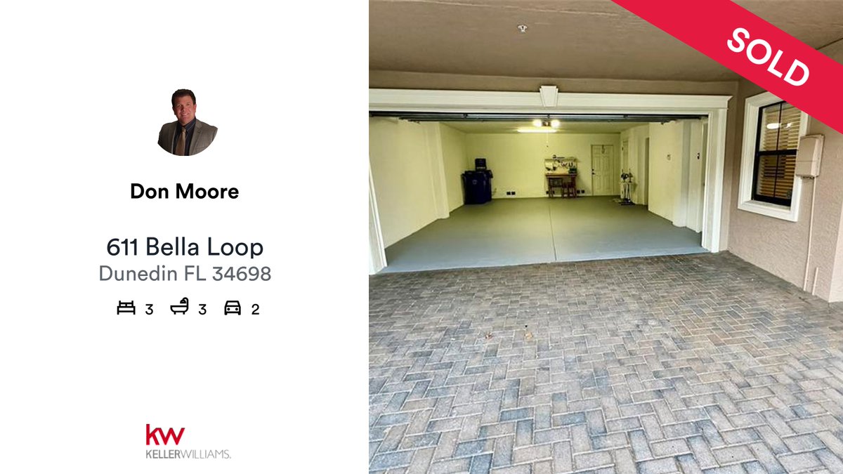 🛌 3 🛀 3 🚘 2
📍 611 Bella Loop, Dunedin, FL, 34698

My latest sale on RateMyAgent.
Fl SL3217193
rma.reviews/oicm8ovs1fwp

...
#ratemyagent #realestate #KELLER_WILLIAMS_REALTY_PALM_H