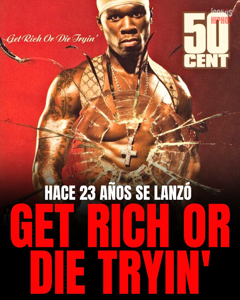 💿🔥 Hoy se cumplen 23 años de Get Rich or Die Tryin’

Tras ser vetado, baleado y dado por acabado, 50 Cent regresó con Get Rich or Die Tryin’ para reescribir su destino. Lanzado el 6 de febrero de 2003, 50 Cent pasó de las sombras al centro del mundo.