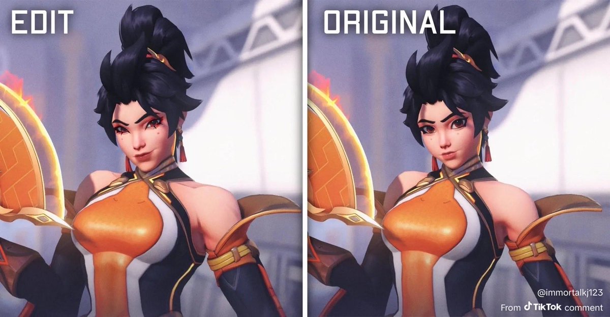 shalixs's tweet photo. Just saw this edit of Anran on TikTok PLEASE #BLIZZARD fix this she looks nothing like she did in the trailer. https://t.co/8d3k4QCg5j