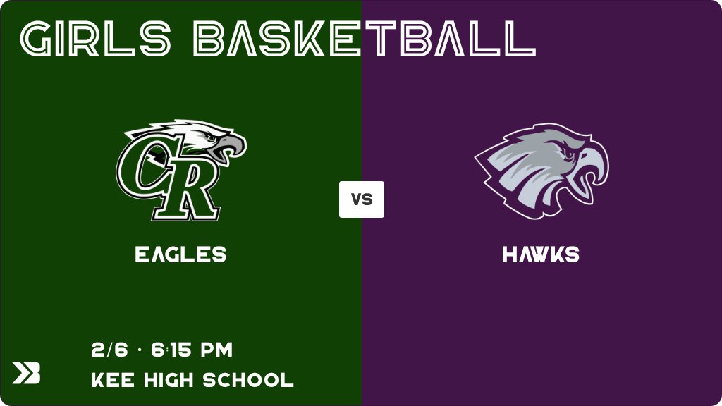 Girls Basketball (Varsity) Game Day! - Check out the event preview for the The Kee High Hawks vs The Clayton Ridge Eagles. It starts at 6:15 PM and is at Kee High School. gobound.com/ia/ighsau/girl…