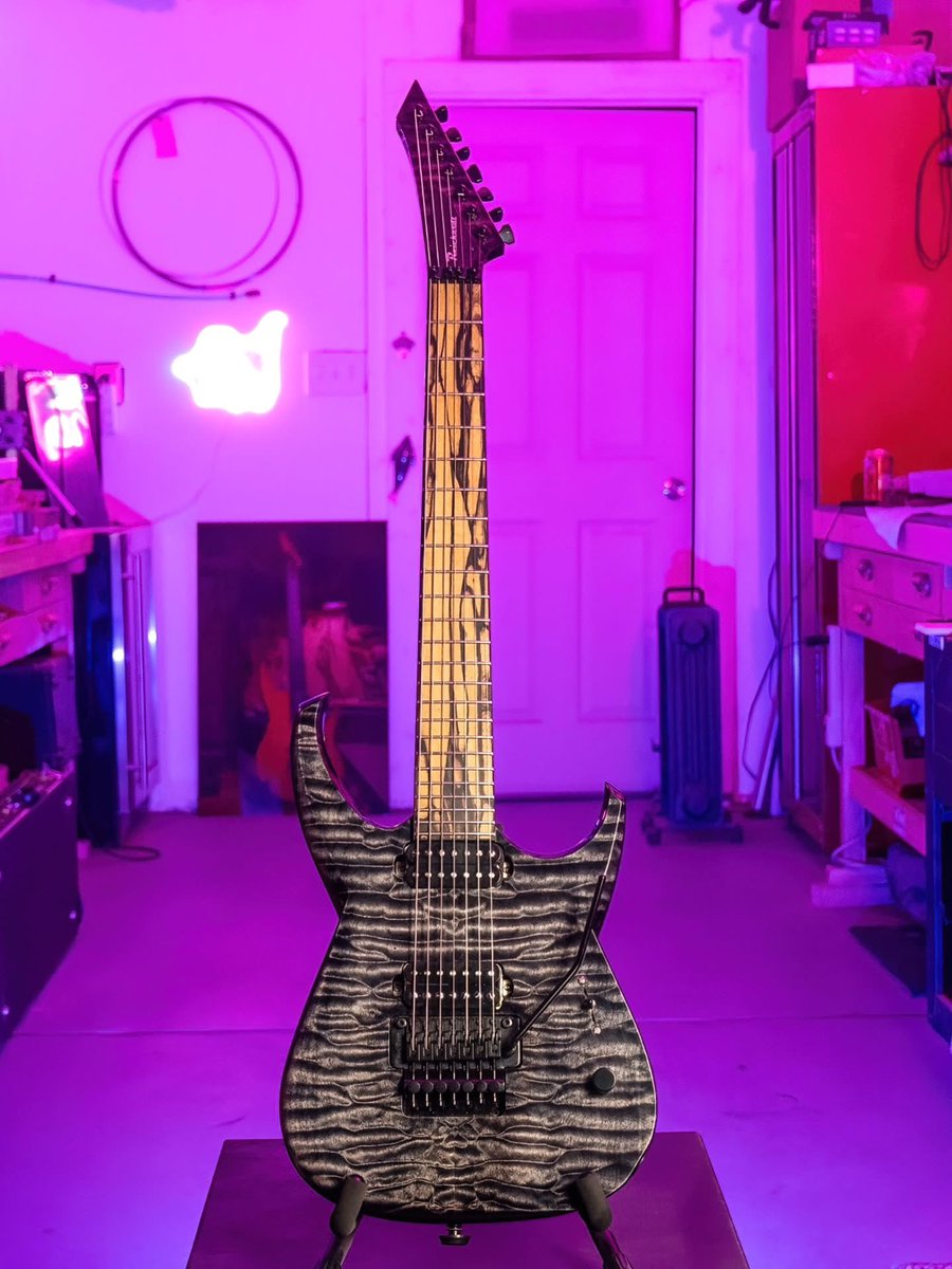 FloydRoseTrem's tweet photo. FLOYD ROSE FRIDAY! Thank you @reichardtguitars for the tag! Check out this sweet 7 String purple quilt top Hades 2.0 with Floyd Rose tremolo! 🎸 Have a great weekend everyone!
#floydrosefriday #floydrosetremolo #floydrose #7stringguitar https://t.co/Arf8b4rVbt