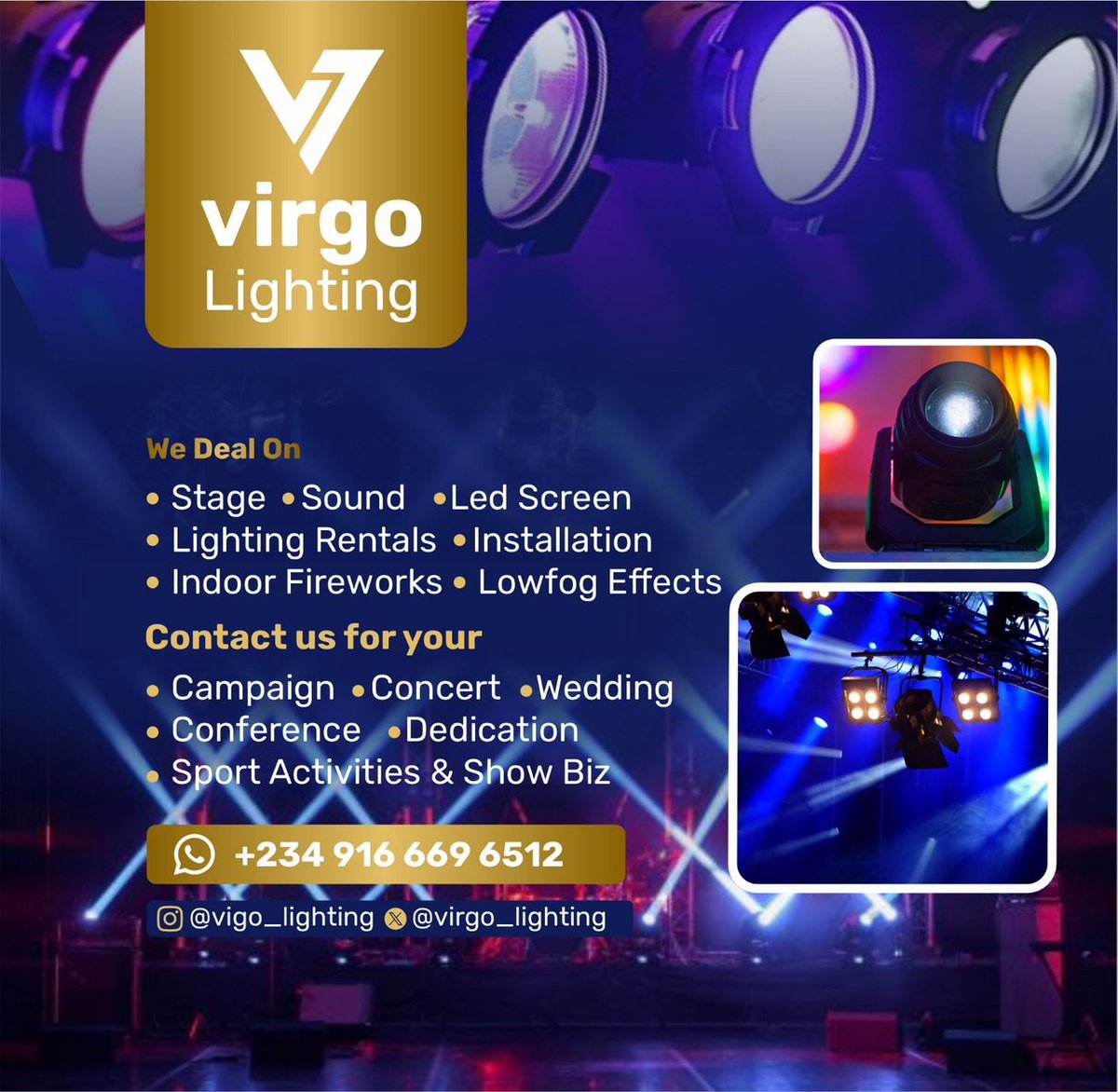 A trusted and reliable company 

<a href="/virgo_lighting/">VIRGO LIGHTING</a> 

All solutions for the event are here 📍