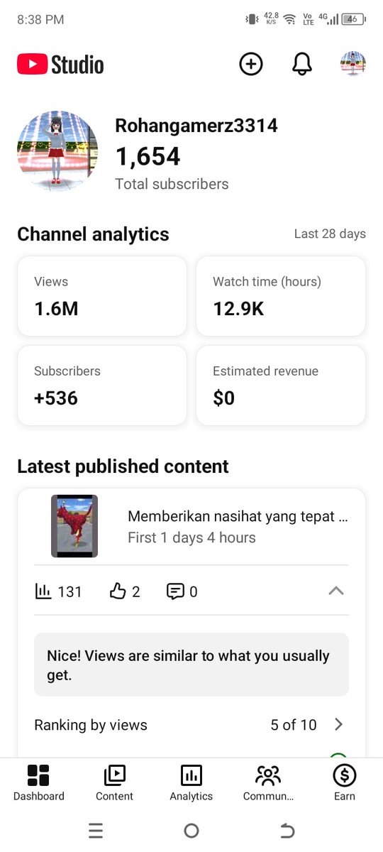MannJhol's tweet photo. Sakura gaming monetized channel available for sale

Copyright watchtime

AdSense change off with AdSense

52k realtime

*https://t.co/Kk0hTlFuHh*
#YouTubeautomation #MonetizedChannel #GamingChannel #SakuraGaming https://t.co/WaTM3Ji9AA