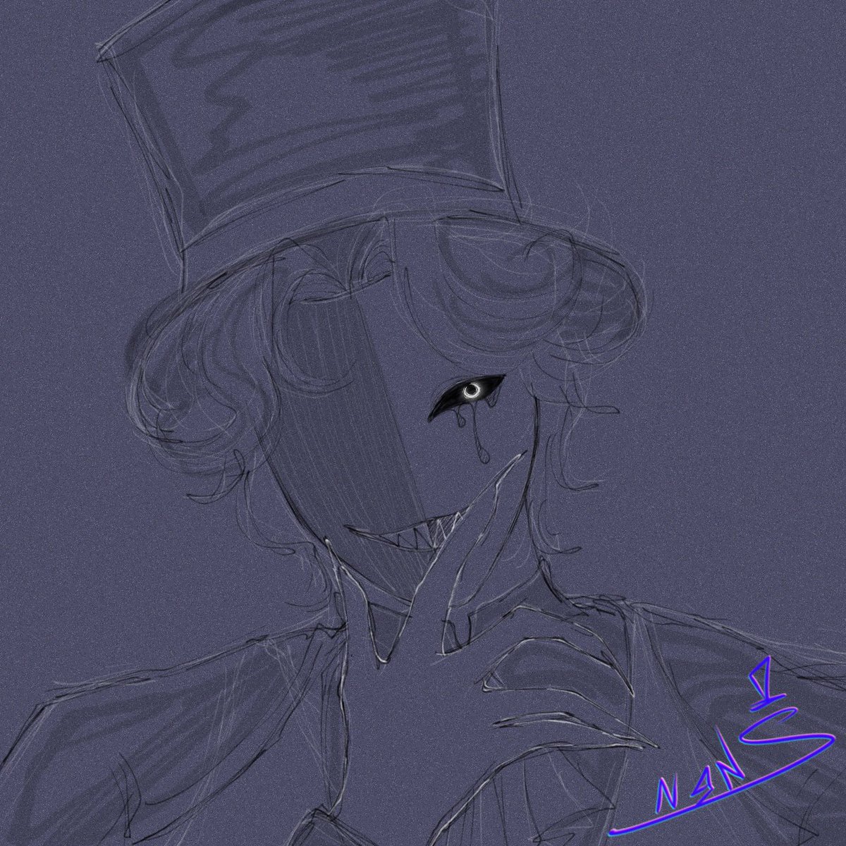 Today with a sketch of Thee Ticket Taker

(Can't leave anyone out. Tomorrow Doctor, then rework of Pierrot.)

[I really need to find a way to draw Pierrot and actually like it 😭]

#thefreakcircus #thefreakcircustickettaker #tfc #art