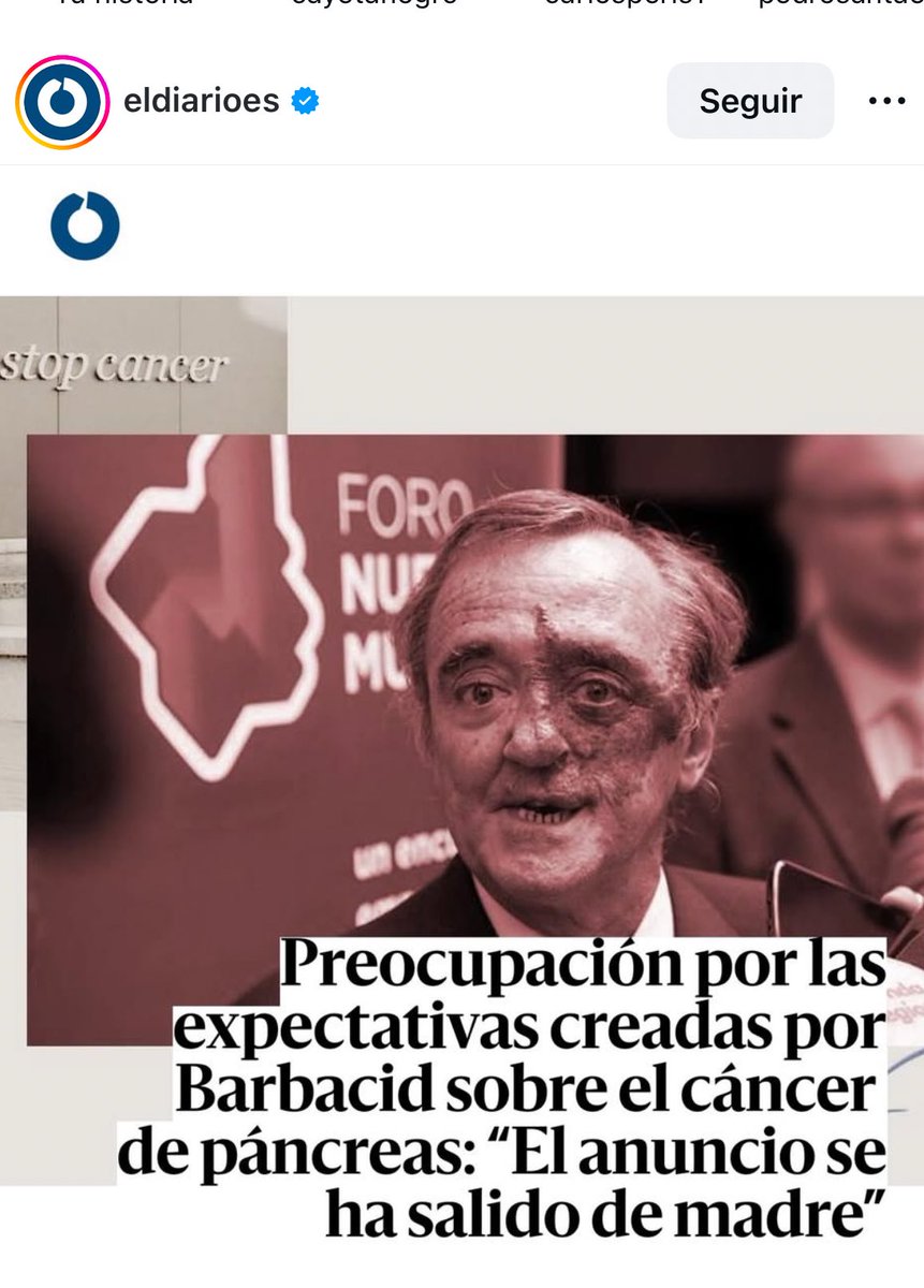 El doctor Barbacid está siendo perseguido por el PSOE porque les es incómodo.

Ni Sánchez ni Diana Morant le han felicitado y ni siquiera citado. 

Ahora mandan a su perrito mediático Escolar a hacer una campaña de desprestigio 

Claro, como osa pedir 30 millones para investigar