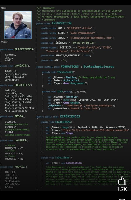 T3chFalcon's tweet image. Just came across this CV😭
