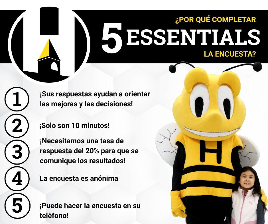 HarvardD50's tweet photo. The 5Essentials Survey is now open, and we need you!

Parents: Give input to shape school improvements. 
✓ Takes 10 minutes
✓ Complete one survey for each child
✓ Completely anonymous
✓ Available in English/Spanish
✓ Closes March 13

Take the survey: https://t.co/pR0XGWUJ7d https://t.co/doNjdRlCwc