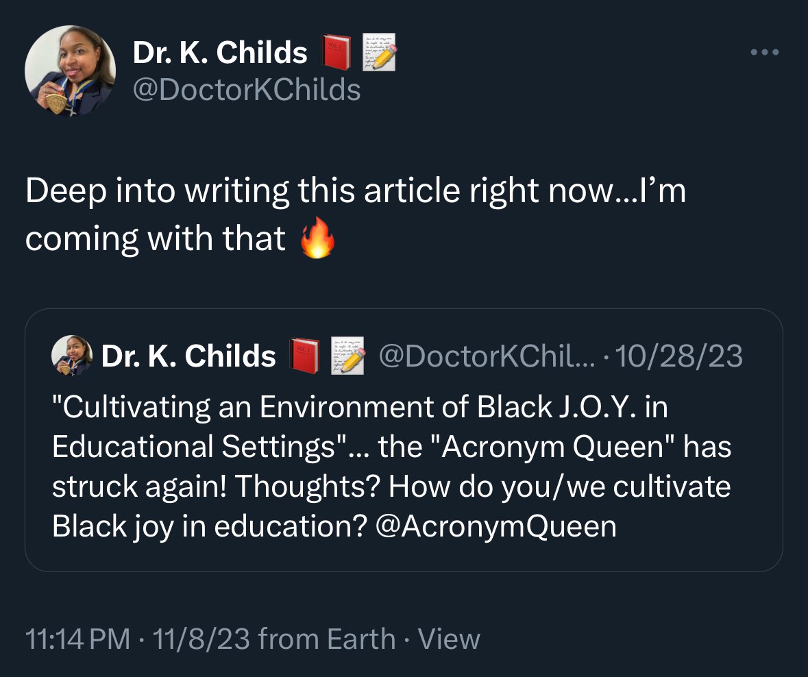 Dr. K. Childs 📕📝 tweet media