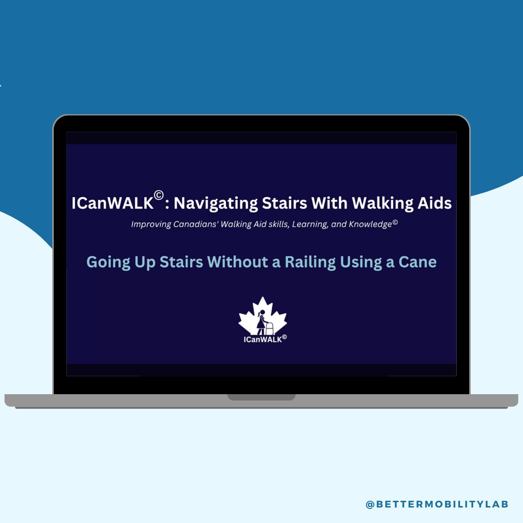 MobilityBetter's tweet image. 📣 ICanWALK© Wednesday – Going up stairs without a railing using a cane

Did you know that you can learn how to safely fit your walking aid with our ICanWALK© YouTube videos?

🔗youtu.be/FZxgUq7xc3s?si…

#bettermobilitylab #icanwalk #mobilitymatters #universityofcalgary