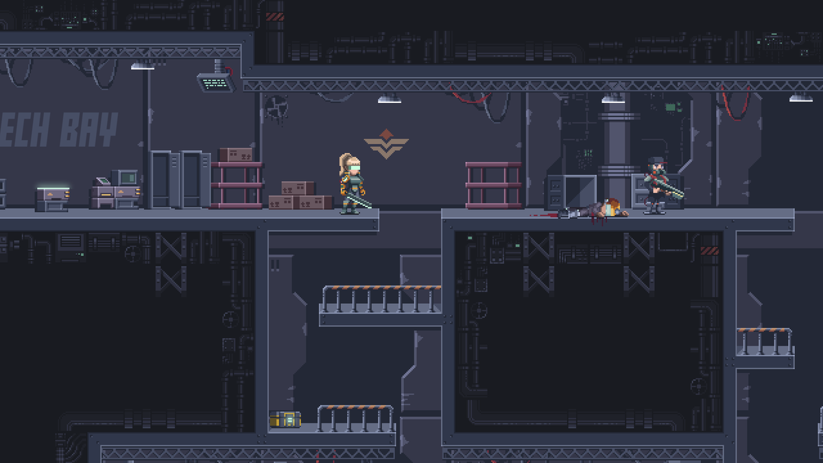 nComradeSR's tweet photo. The development of the game continues... oh...there seems to be a missing HUD...
#gamedev #indiedev #pixelart #indiegame #starrise #Construct3 https://t.co/zktMmVhfFH