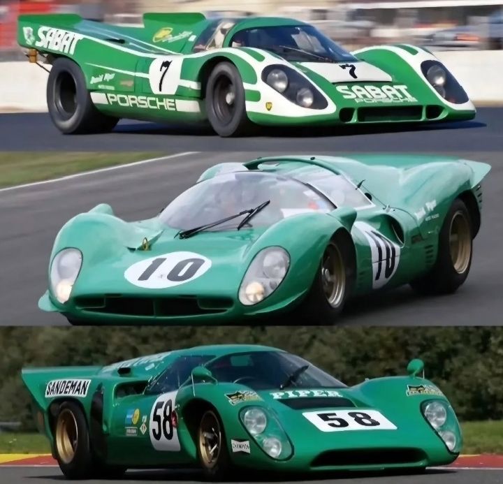 Retromania4ever's tweet image. 🇩🇪 #Porsche 917
🇮🇹 #Ferrari 330 P4 
🇬🇧 #Lola T70 MK3B