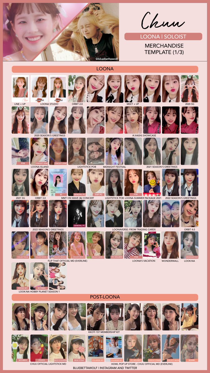 Loona / Soloists - Chuu Merchandise Photocard Template (last