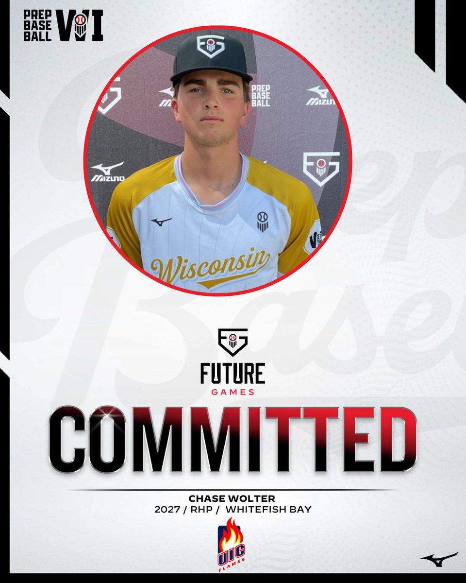 RHP Chase Wolter (Whitefish Bay, 2027) commits to Illinois-Chicago. 

Currently ranked No. 16 in the state, Wolter was a member of #TeamWisconsin at #PBFG25.

(<a href="/UIC_Baseball/">UIC Baseball 🔥⚾️</a> | <a href="/BaseballWfb/">WFB HS Baseball</a>)

👤: prepbsbl.com/4a2KAW1