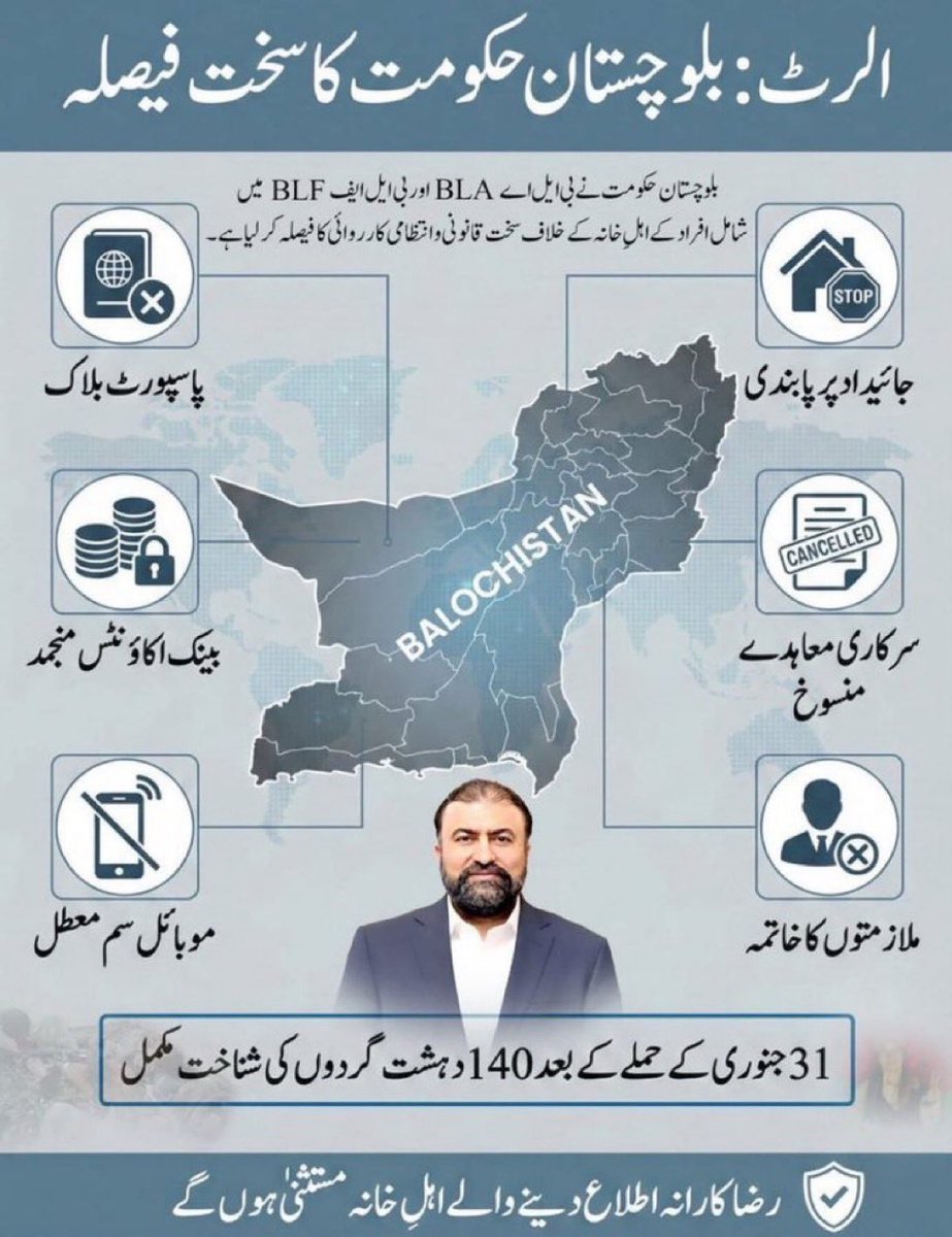 The puppet <a href="/PakSarfrazbugti/">Sarfraz Bugti</a> Chief Minister of #Balochistan is openly declaring that not only those associated with the Baloch national Struggle, but also their family members will be targeted through collective punishment.
Their properties will be confiscated, their financial