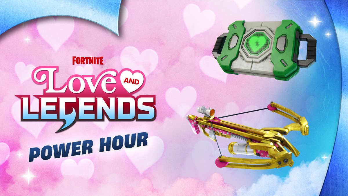 Love is in the air and in Fortnite: join the Power Hour this Saturday at 3:30 pm ET!

Can't make Saturday? Join on Sunday at 10 am ET 😉