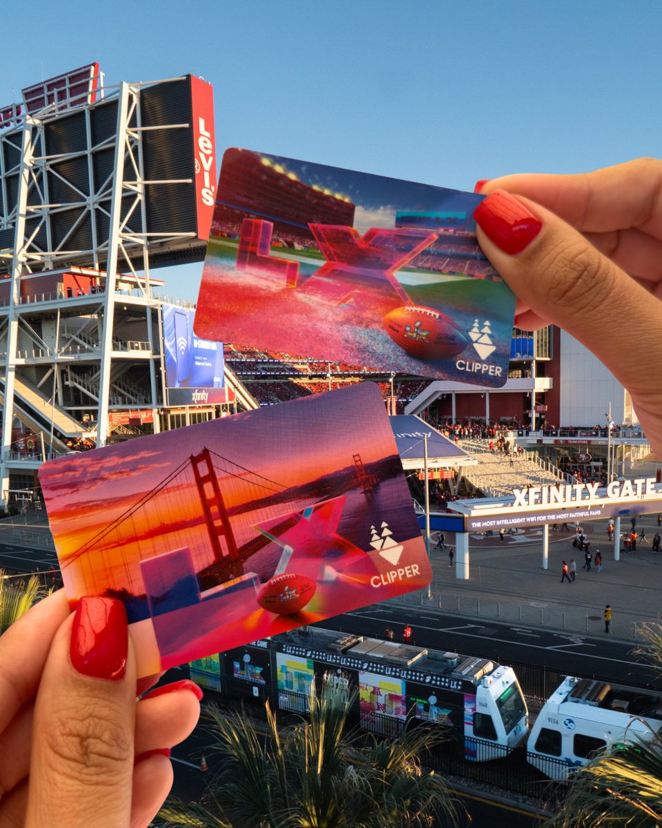 VTA's tweet image. Limited edition Super Bowl LX Clipper cards have appeared at select VTA Ticket Vending Machines! Clipper cards cost $3 + fare.

Stations where SB LX Clipper cards have been loaded:

Mountain View | A &amp;amp; F
Milpitas  | B, E, F, G
Diridon  | A &amp;amp; C
Lick Mill  | A
Baypointe | A &amp;amp; C