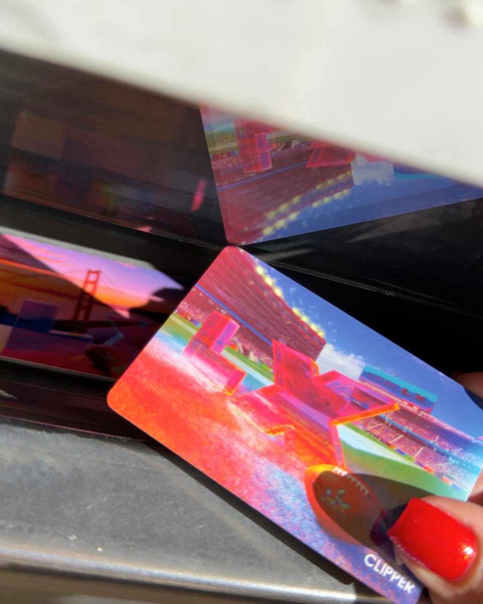 VTA's tweet image. Limited edition Super Bowl LX Clipper cards have appeared at select VTA Ticket Vending Machines! Clipper cards cost $3 + fare.

Stations where SB LX Clipper cards have been loaded:

Mountain View | A &amp;amp; F
Milpitas  | B, E, F, G
Diridon  | A &amp;amp; C
Lick Mill  | A
Baypointe | A &amp;amp; C